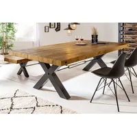 Riess-Ambiente Esstisch THOR 200cm vintage braun Pinie recycelt Industrial