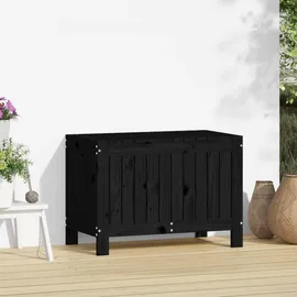 furnicato Gartentruhe 76 x 42,5 x 54 cm Schwarz