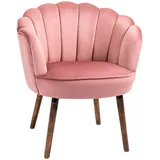 Homcom Esszimmerstuhl Polyester rosa