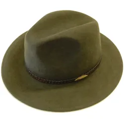 Outdoorhut CHAPLINO, Damen, Gr. 60, grün (olivgrün), Kunstfaser, unifarben, casual, Hüte, mit geflochtenem Hutband