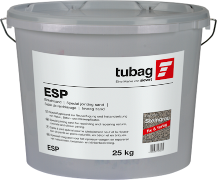 tubag ESP Einkehrsand Polybonded basalt - 25 kg Eimer