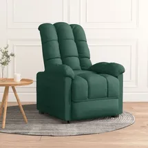 vidaXL Relaxsessel Ilaktra Polyester 50 x 80,5 x 147 cm Dunkelgrün mit Liegeposition