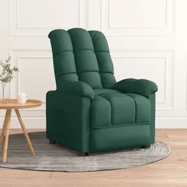 vidaXL Relaxsessel Ilaktra Polyester 50 x 80,5 x 147 cm Dunkelgrün mit Liegeposition