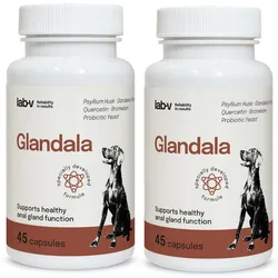 Lab-v Glandala - Unterstützung für das reibungslose Funktionieren der perianalen Drüsen und des Verdauungstraktes für Hunde 2x45 Kapseln
