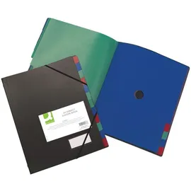 Q-Connect KF01273 Div. Mappen Ordnungsmappe 12-teilig schwarz