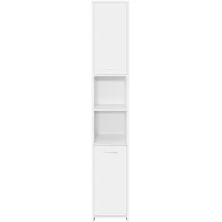 ML-Design Hochschrank Badschrank Badmöbel Schrank Modern Weiß MDF-Spannplatte 30x190x30 cm