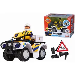 Simba 109251093 - Feuerwehrmann Sam Polizei Quad mit Figur