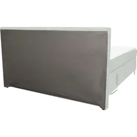 Alina Boxspringbett ALINA "Powell", grau (grau dmo 59), B:192cm L:212cm, Samt DMO (100% Polyester), Komplettbetten, Boxspringbett, inkl. Motor, Matratze und Topper, in unterschiedlichen Ausführungen
