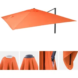 MCW Ersatzbezug für Sonnenschirm  A96 Polyester 3,5 x 3,5 m Rot