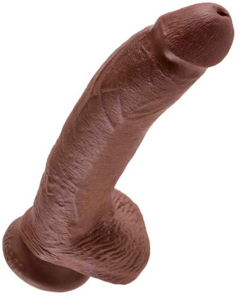 Naturdildo 9'' 1 St braun