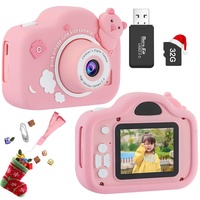 TISHOW Kinderkamera,2.0”Display Kinder Kamera 1080P HD Anti-Drop Digitalkamera Kinder für Jungen und Mädchen Geburtstagsgeschenk Weihnachten Spielzeug