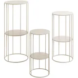 Haku-Möbel Blumensäule 3er Set 70 x 28 cm Grau