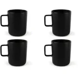 Excelsa Nordic Set mit 4 schwarzen Tassen, Keramik, Steingut, Fassungsvermögen 320 ml.