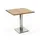 Niehoff Bistro Tisch Klapptisch 95 x 95 x 76 cm Teak recycelt/braun/silberfarben