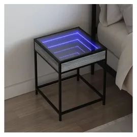 vidaXL Nachtschrank mit Infinity-LED 40 x 40 x 51 cm Grau