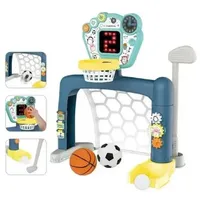 Coil Kinder-Fußballtor, Interaktives Fußballtor, Multi-Sport-Aktivitätsspiel 3in1, Basketball, Fußball, Golf,