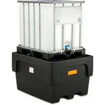 Cemo GmbH Auffangwanne Polyethylen 1100 Liter schwarz mit Stützkreuz