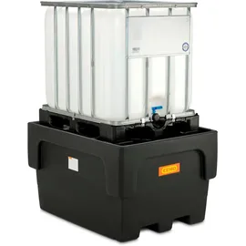 Cemo GmbH Auffangwanne Polyethylen 1100 Liter schwarz mit Stützkreuz