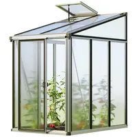 Gfp Gewächshaus Anlehngewächshaus Ella 32 - 137x194 cm - 16 mm Polycarbonat-Platten