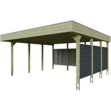 SKANHOLZ Skan Holz Carport Friesland Hybrid 557 cm x 555 cm Grün