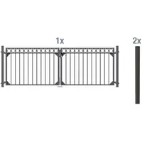 GAH Alberts Doppeltor-Set Circle 3 x 1,2 m anthrazit inkl. Pfosten