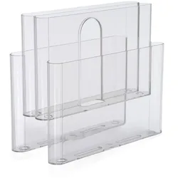 Kartell - Zeitschriftenständer mit vier Taschen, transparent