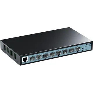 SODOLA 8-Port 10Gbit L3 Managed Switch mit 8X10G SFP+ Ports, Link Aggregation/QoS/VLAN/IGMP, Wandmontage, lüfterloser 10Gb Multi-Gig Netzwerkswitch Layer 3 Management
