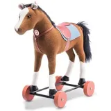 Steiff 006838 Friedhelms Pferd auf Rädern, braun 32 cm