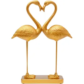 Kare Design Deko Figur Flamingo Love Gold 39cm
