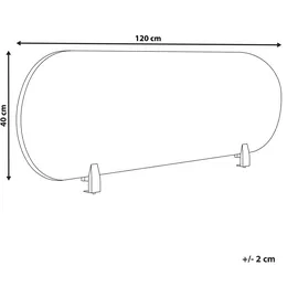 Beliani Schreibtischtrennwand Sparky 120 x 40 x 2 cm