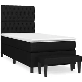 vidaXL Boxspringbett 100 x 200 cm Schwarz