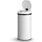 Juskys Mülleimer mit Sensor - Weiß