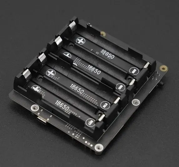DFRobot 18650 Batterie UPS HAT für Raspberry Pi 5 , 5.1V / 5A, 3A Quick Charge, I2C, 95% Effizienz
