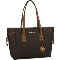 Michael Kors Handtasche Voyager Medium MF TZ Tote MK Signature Umhängetaschen Braun Damen