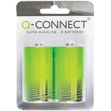 Q-Connect KF00491 Super Alkaline Batterien - Mono/LR20/D 1,5Volt, 2 Stück