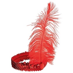 Haarband "Feder", rot
