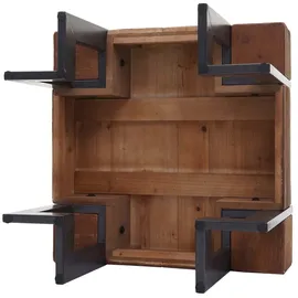 Mendler Couchtisch HWC-A15, Wohnzimmertisch, Tanne Holz rustikal massiv MVG-zertifiziert ~ braun 60x60cm