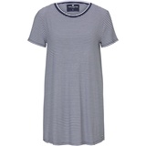 TOM TAILOR Nachthemd, Gestreiftes Pyjama Kleid, blau
