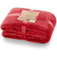 DecoKing Kuscheldecke 170x210 cm rot Decke Microfaser Wohndecke Tagesdecke