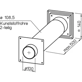 Helios Ventilatoren TMK 100 Mauerkasten