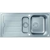 Hansgrohe S44 Einbauspüle 342/145, Edelstahl, mit Abtropffläche, 2 Becken, 1000x500mm, 43366800