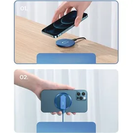 Wisam® Ultradünnes magnetisches Induktionsladegerät, 15W (weiß) | Weiß