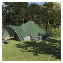 vidaXL Teepee Zelt für 9 Personen Grün/Grau