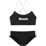 BENCH Bustier-Bikini Schwarz/Weiß 158/164