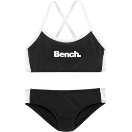 BENCH Bustier-Bikini Schwarz/Weiß 158/164