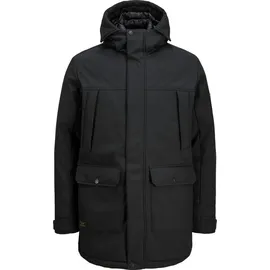 JACK & JONES Herren Softshell Parka - Black, M