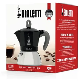 Bialetti Moka Induction 6 Tassen schwarz/silber