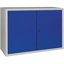 Nordwest Handel AG Hängeschrank H600xB800xT300mm Vollblech,1 BD Stahlbl.lichtgrau/enzianblau