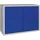 Nordwest Handel AG Hängeschrank H600xB800xT300mm Vollblech,1 BD Stahlbl.lichtgrau/enzianblau