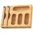 Relaxdays Folienspender 6in1, Frischhalte-, Alufolie, Gefrierbeutel, Bambus, Wand, Schublade, HBT 43,5x33,5x7,5cm, Natur